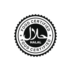 Halal mark icon isolated on white background