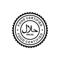 Halal mark icon isolated on white background