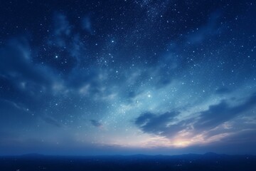 Obraz na płótnie Canvas A fantasy sky with sparkling gradient, magical hour, and starry night. Generative AI