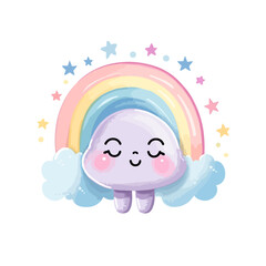 rainbow and clouds in the sky set 7