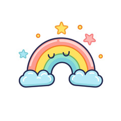 rainbow and clouds in the sky set 2