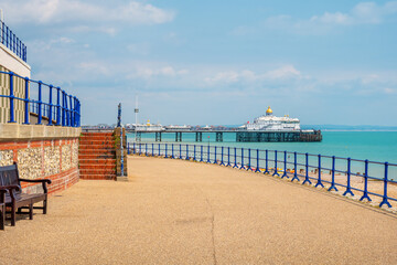 Eastbourne boardwalk. East Sussex, England