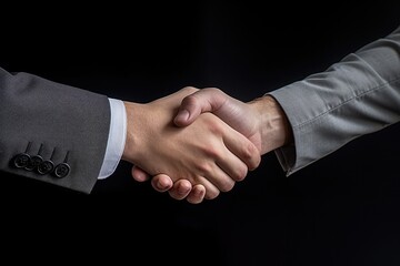 Two business people shaking hands, Generative AI