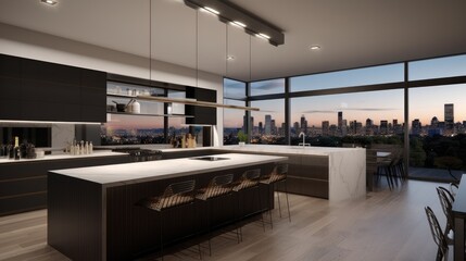 Modern Kitchen at night