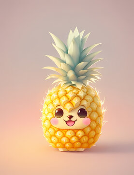 A Cute Pineapple Character