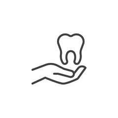 Dental care line icon