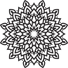 Mandala decorative element oriental pattern, vector illustration