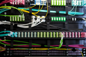 fiber optic patch cords and rack mount patch panel