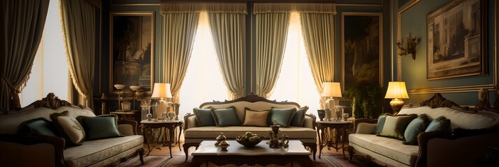 a living room with two couches and a coffee table