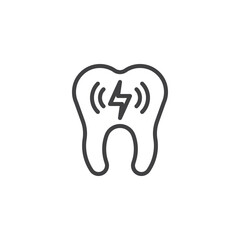 Obraz premium Toothache line icon