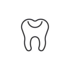 Tooth fillings line icon