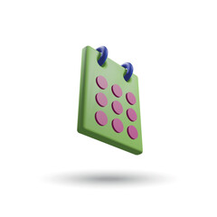 Calendar assignment icon. Planning concept. 3d vector illustration.