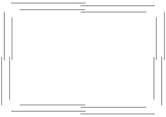 Frame and border isolated vector. Black outline on white background template.