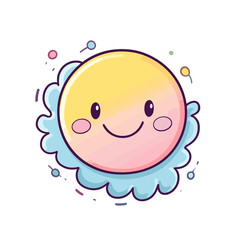 Obraz premium pastel smiley smiling face type 8