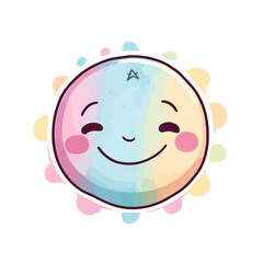 pastel smiley smiling face type 1