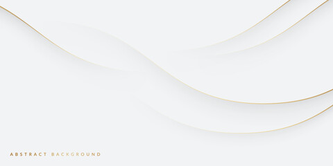 White abstract background with golden lines