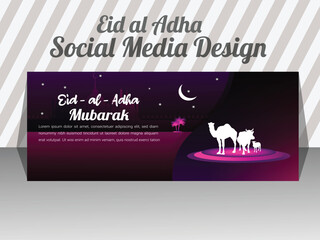 social media eid al adha cover design template