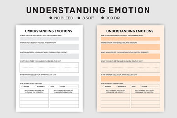 Understanding Emotion Logbook Planner Or Kdp Interior.