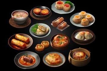 Chinese Dim Sum Meal Background Image