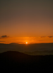 sunset in the mountains