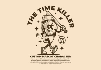 Mascot character design of a watch