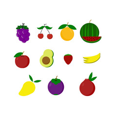fruit themed element icon vector design