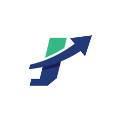 Growth Investment Logo Letter J