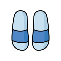 flip flop icon vector design template in white background