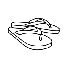 flip flop icon vector design template in white background