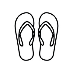 flip flop icon vector design template in white background