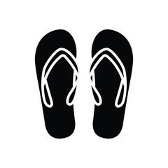 flip flop icon vector design template in white background