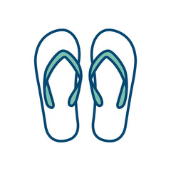 flip flop icon vector design template in white background