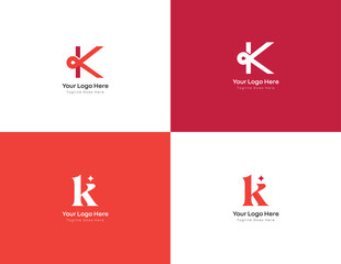 Obraz na płótnie Canvas letter k logo design for companies start with k initial 