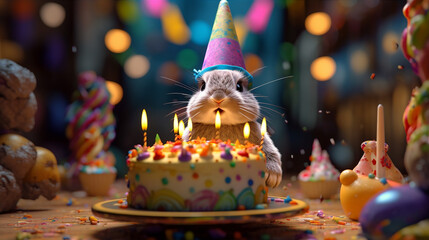 rabbit birthday party cake sweet