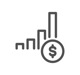 Success and growth related icon outline and linear vector.