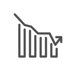 Success and growth related icon outline and linear vector.