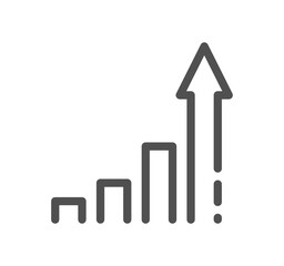 Success and growth related icon outline and linear vector.