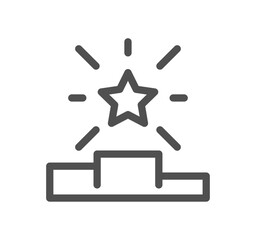 Success and growth related icon outline and linear vector.