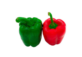 Sweet peppers isolated on transparent background