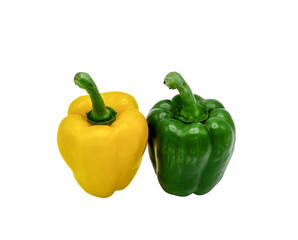 Sweet peppers isolated on transparent background