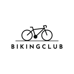 Simple bike cycle logo design template