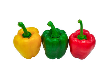Sweet peppers isolated on transparent background