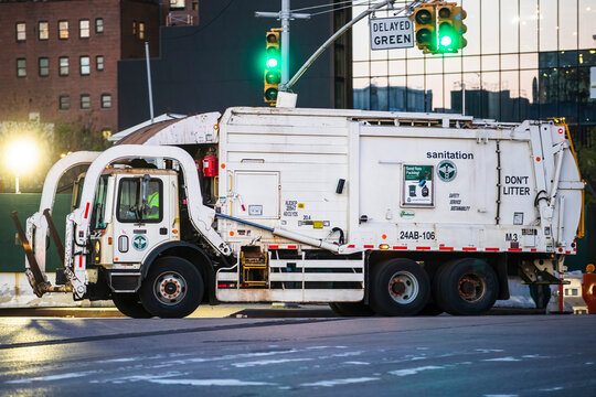 2023-04-20 New York USA 
Mack TerraPro "Waste Management" Garbage Truck.
