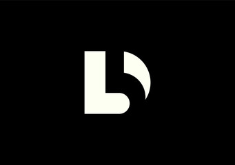 Bold and minimal logomark design based on letter L D - obrazy, fototapety, plakaty