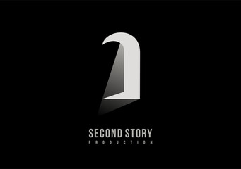 cinematic logo design for a film production with second story sense and a open the door symbol