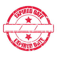 Expired date rubber stamp for product in supermarket