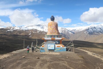 A budha statue in a valley