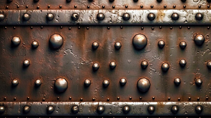 Generative Ai. an image of a metal background with rivets 