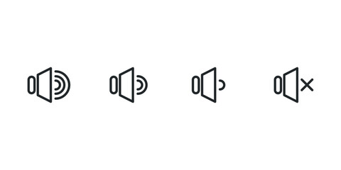 Speaker icon illustration. Volume icon. vector eps 10