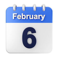 3d calendar february